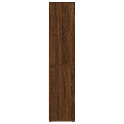 vidaXL Vysoká skrinka hnedý dub spracované drevo