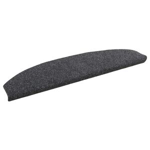 vidaXL Samolepiace schodov&eacute; rohože 15 ks 80 x 24,5 x 3,5 cm Tmavosiv&aacute;