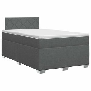 vidaXL Posteľ boxspring s matracom Tmavosiv&aacute; 120 x 200 cm L&aacute;tka