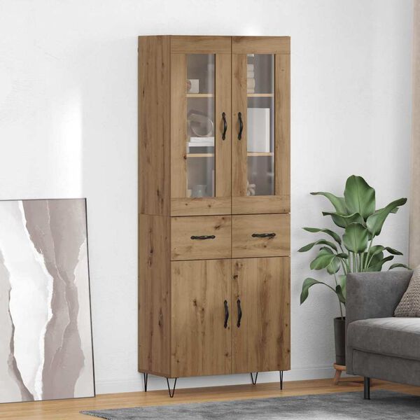 vidaXL Highboard Remeseln&yacute; dub 69,5 x 34 x 90 cm Kompozitn&eacute; drevo