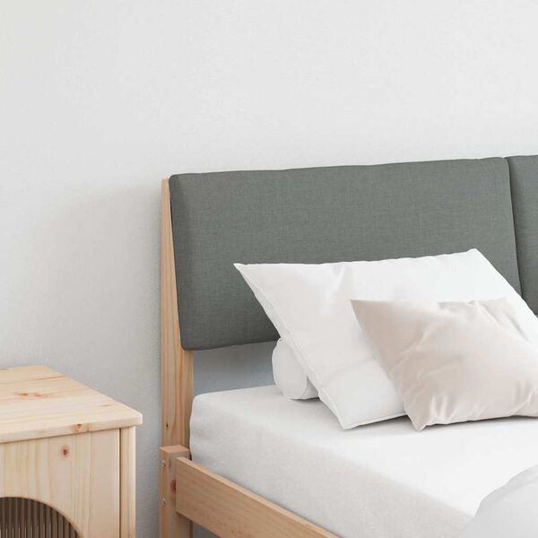 vidaXL Čal&uacute;nen&eacute; čelo postele Tmavo &scaron;ed&aacute; 160 cm