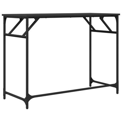 vidaXL Stôl čierny 100x45x76 cm kompozitné drevo a práškovaná oceľ