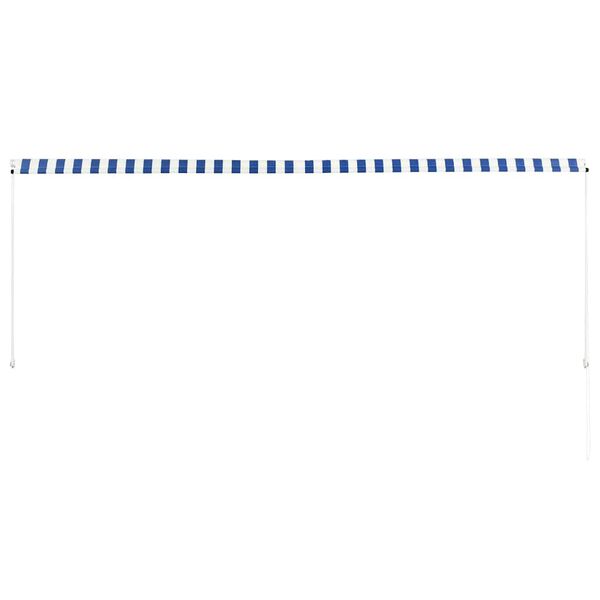 vidaXL Zaťahovacia mark&iacute;za 350x150 cm modro-biela
