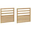 vidaXL Modul opierok 2 pcs Biela 79 x 4 x 73 cm Pevn&eacute; ak&aacute;ciov&eacute; drevo