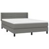 vidaXL Boxspring posteľ s matracom tmavosiv&aacute; 140x190 cm l&aacute;tka