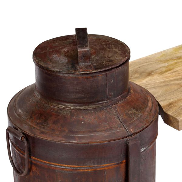 vidaXL Lavička s kanvicami na mlieko 150x33x64 cm mas&iacute;vne mangovn&iacute;kov&eacute; drevo