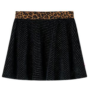 Detsk&aacute; sukňa s leopard&iacute;m p&aacute;som čierna 116