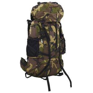 vidaXL Turistick&yacute; batoh mask&aacute;čov&aacute; zelen&aacute; 60 l oxfordsk&aacute; l&aacute;tka