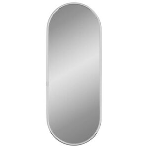 vidaXL N&aacute;stenn&eacute; zrkadlo strieborn&eacute; 40x15 cm okr&uacute;hle