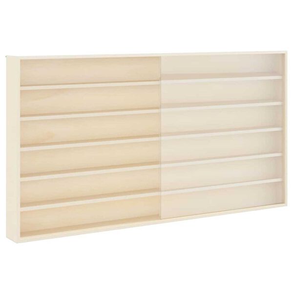 vidaXL N&aacute;stenn&aacute; vitr&iacute;na s poličkou B&eacute;žov&aacute; 100 x 8,5 x 54 cm Preglejka