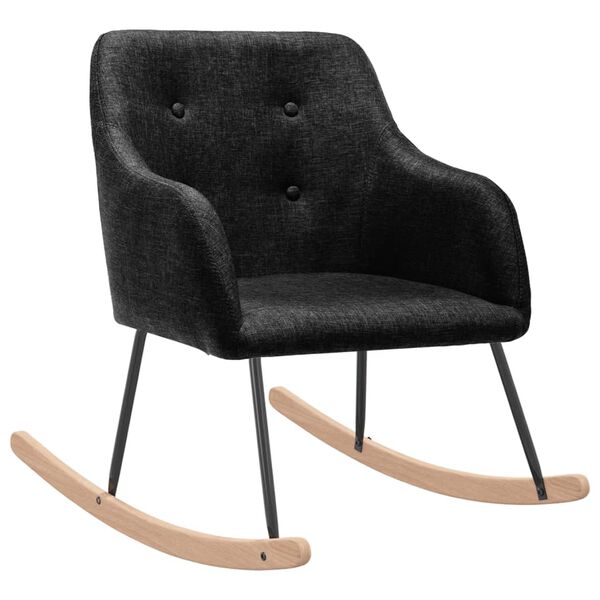 vidaXL Hojdacie kreslo čierne l&aacute;tkov&eacute;