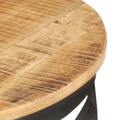 vidaXL Konferenčný stolík Ø68x43 cm surové mangovníkové drevo