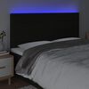 vidaXL Čelo postele s LED čierne 160x5x118/128 cm l&aacute;tka