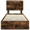 vidaXL &Uacute;ložn&aacute; posteľ Dymov&aacute; dub 90 x 200 cm Kompozitn&eacute; drevo