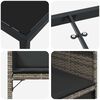 vidaXL Záhradný jedálenský set s vankúšom 5 pcs Sivá polyratan