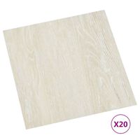 vidaXL Samolepiace podlahové dosky 20 ks PVC 1,86 m² krémové