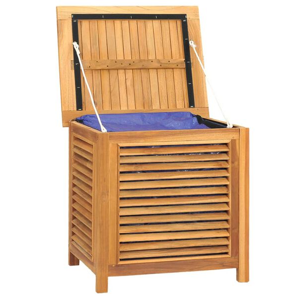 vidaXL Záhradný úložný box s vreckom 60x50x5 cm masívny teak