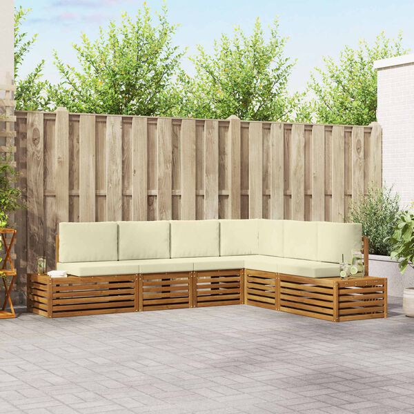 vidaXL Z&aacute;hradn&aacute; s&uacute;prava gaučov s vank&uacute;&scaron;om 6 Kus Pr&iacute;rodn&aacute; a kr&eacute;mov&aacute;