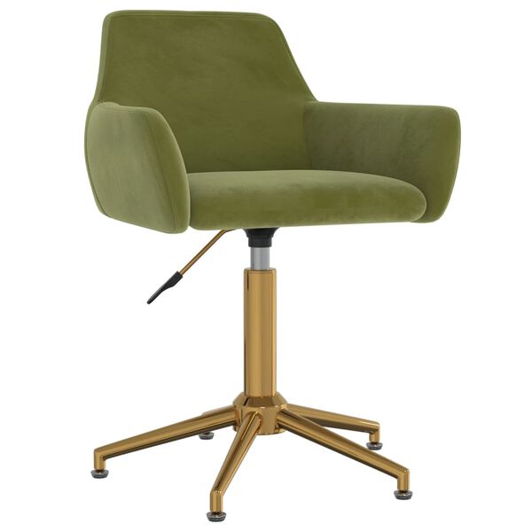 vidaXL Otočn&eacute; jed&aacute;lensk&eacute; stoličky 4 ks bledozelen&eacute; zamatov&eacute;