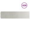 vidaXL Obrubn&iacute;k tr&aacute;vnika 20 ks 25 x 103 cm Nehrdzavej&uacute;ca oceľ