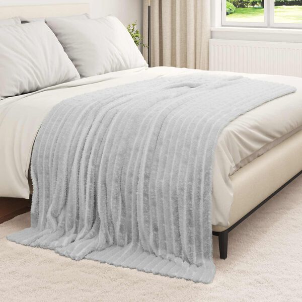vidaXL Prikr&yacute;vky na hodenie 6 pcs Siv&aacute; 200 x 150 cm Fl&iacute;s