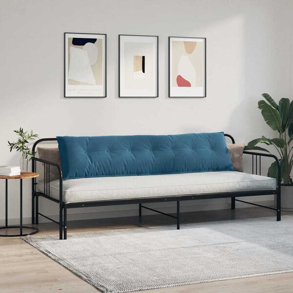 vidaXL Podu&scaron;ka na chrb&aacute;t Modr&aacute; 200 x 50 cm Kord&uacute;rov&aacute; tkanina