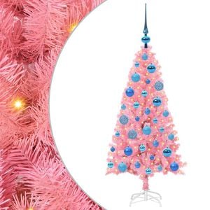vidaXL Vianočn&yacute; stromček Ružov&aacute; 120 cm PVC