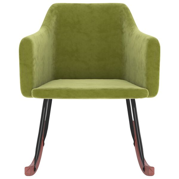 vidaXL Hojdacie kreslo bledozelen&eacute; zamatov&eacute;