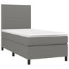 vidaXL Boxspring posteľ s matracom tmavosiv&aacute; 90x200 cm l&aacute;tka