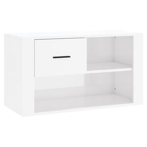 vidaXL Botn&iacute;k leskl&yacute; biely 80x35x45 cm spracovan&eacute; drevo