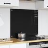 vidaXL Kuchynský backsplash Čierna 70 x 60 cm tvrdené sklo