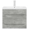 vidaXL 2-dielna sada kúpeľňového nábytku betónová kompozitné drevo