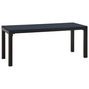 vidaXL Z&aacute;hradn&aacute; lavička 110 cm, oceľ a WPC, čierna