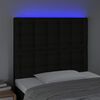 vidaXL Čelo postele s LED čierne 90x5x118/128 cm l&aacute;tka