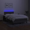 vidaXL Boxspring posteľ s matracom a LED, tmavosiv&aacute; 120x190 cm, l&aacute;tka