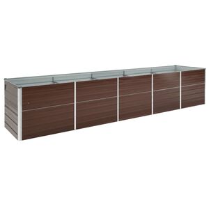 vidaXL Vyv&yacute;&scaron;en&yacute; z&aacute;hradn&yacute; z&aacute;hon hned&yacute; 400x80x77cm pozinkovan&aacute; oceľ