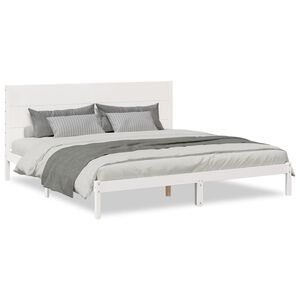 vidaXL Extra dlh&aacute; posteľ bez matraca biela 200x220 cm mas&iacute;vne drevo