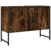 vidaXL K&uacute;peľňov&aacute; um&yacute;vadlov&aacute; skrinka dymov&yacute; dub 80x33x60 cm komp. drevo