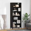 vidaXL Highboard Čierny dub 69,5 x 34 x 180 cm Kompozitn&eacute; drevo