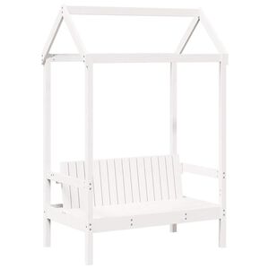 vidaXL Lavica so strie&scaron;kou biela 117,5x70x176,5 cm borovicov&yacute; mas&iacute;v