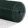 vidaXL Stĺp na plot. Zelen&aacute; 10 x 0,4 m (12 x 12 mm pletivo) Ocel a PVC