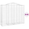 vidaXL Obl&uacute;kov&eacute; gabi&oacute;nov&eacute; ko&scaron;e 30 ks 200x50x160/180 pozinkovan&eacute; železo