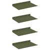 vidaXL Z&aacute;vesn&aacute; polica 4 ks Olivov&aacute; zelen&aacute; 30 x 18 x 2,5 cm Oceľ