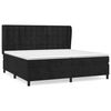 vidaXL Posteľn&yacute; r&aacute;m boxspring s matracom čierny 200x200 cm zamat