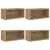 vidaXL Roh na skladovanie CD 4 ks Dub artisan 40 x 17 x 17 cm