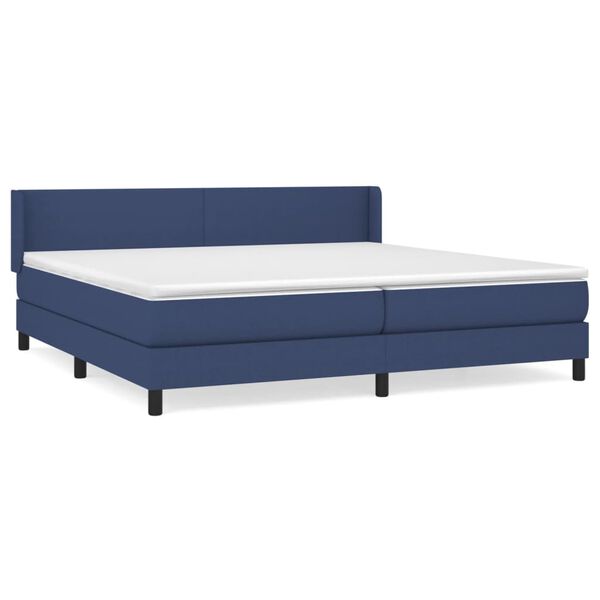 vidaXL Boxspring posteľ s matracom modr&aacute; 200x200 cm l&aacute;tka