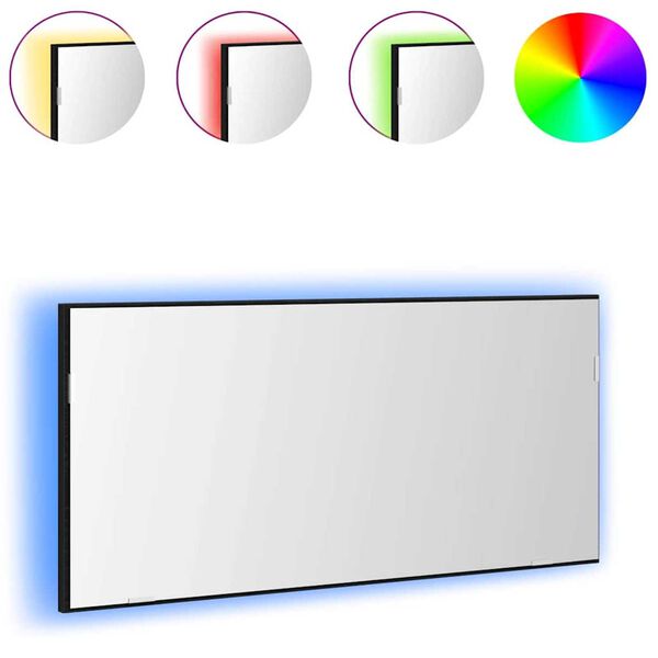 vidaXL Zrkadlo Nástenný Čierny dub 80 x 37 cm Sklo a inžinierske drevo