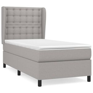vidaXL Boxspring posteľ s matracom bledosiv&yacute; 100x200 cm l&aacute;tka
