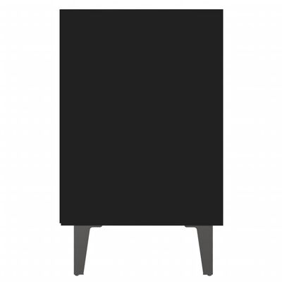 vidaXL Nočný stolík s kovovými nohami, čierny 40x30x50 cm