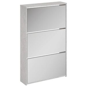 vidaXL Botn&iacute;k so zrkadlom 3-poschodov&yacute; bet&oacute;novosiv&yacute; 63 x 17 x 102,5 cm